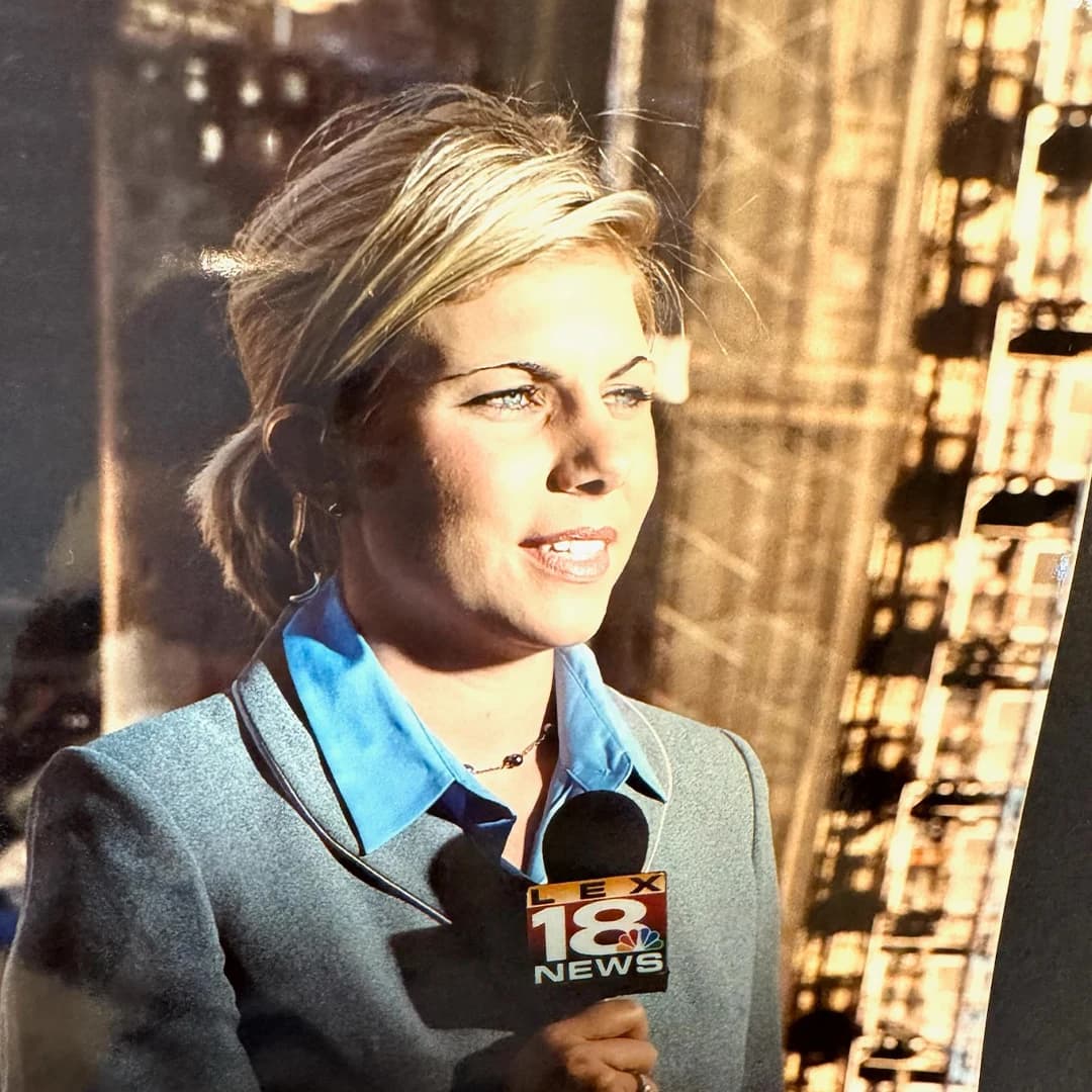 Molly reporting on air for LEX 18 News in Lexington